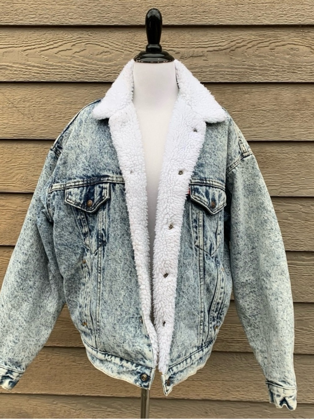 Levi's Acid Vintage Trucker Sherpa Denim Jacket L